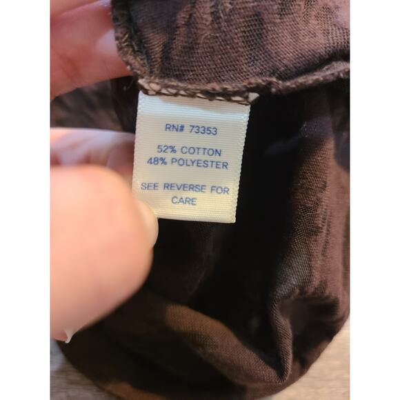 Maurices small womens semi sheer long sleeve brown blouse - Picture 5 of 8